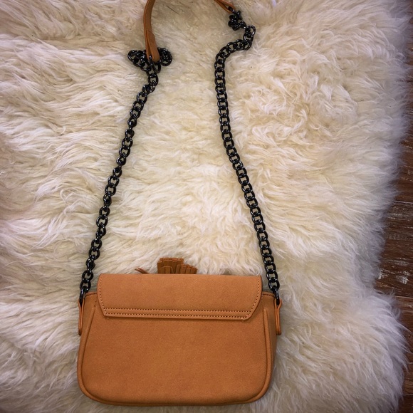 Shoulder Bag Purse Handbag by Zebra Mustard Faux Leather long Strap - Picture 6 of 11